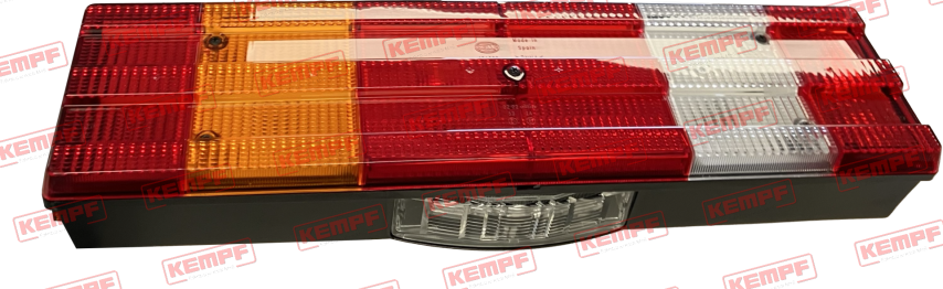 27693 Kempf Rückleuchte, 6K, links, MB, 525x139 mm, mit Kennzeichenleuchte